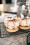 tartlet bakery made fresh banoffee tart with sweet shortcrust pastry, salted caramel, caramel sponge, fresh bananas, chantilly cream, cocoa powder and dark chocolate cigar
